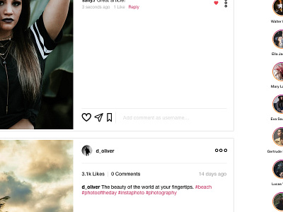 Instagram Photo Feed 4 design instagram mock up redesign social media ui ui design web design
