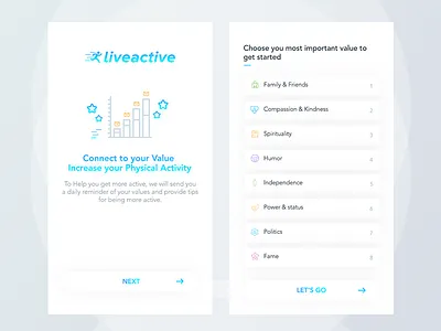 App Setup app category dashboard drag drop fitnes health list mobile setup sort uiux