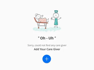 Empty State add app care giver empty health ios no data no found
