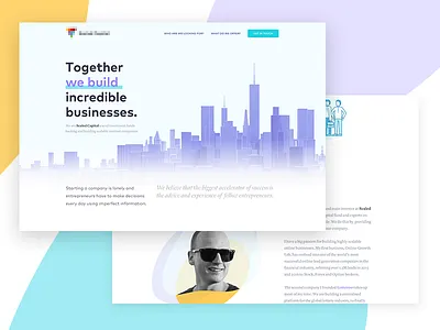 Venture Capital Landing Page business clean colorful cool invest landing layout modern typography vc venture capital web design