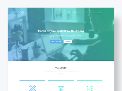 Agency website agency blue cyan green layout minimal portfolio responsive ui website white