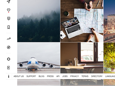 Instagram Footer design instagram mock up redesign social media ui ui design web design