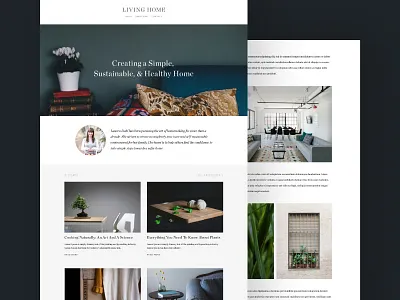 Living Home Blog & Brand blog brand branding clean home lifestyle logo minimal natural organic web design website