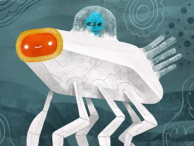 Pod 1: Your underwater transport has arrived concept design digital illustration