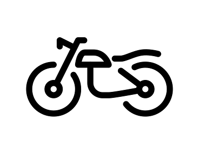 Monoline vintage motorcycle design editor icons tab bar tiny icons