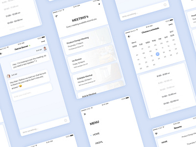 MEETING'S - App Concept - 02 | Free .Sketch #4 app blue chat clean concept free freebie minimal ressource sketch ui ux