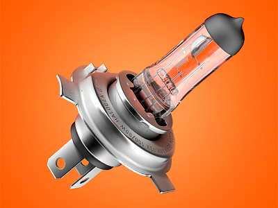 Osram Halogen Lamp 3d cg colorful icon lamp light orange osram playful rendering