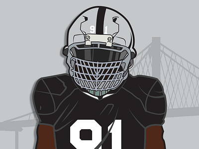 Oakland Raiders caricature football illustration nfl oakland raiders