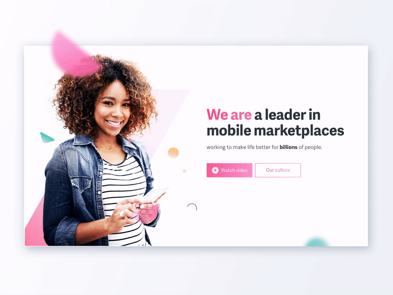 Site Card Paged card clean colorful page parallax principle site ui ux