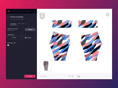 New Product Launcher canvas design editor launcher panel progress tool ui ux web wizard