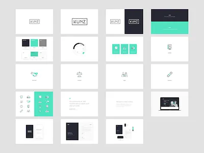 Kunz Justmighty Branding book brand branding colors guide icon identity manual style typography visual