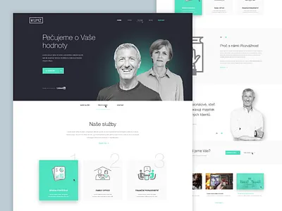 Kunz Justmighty website clean finance flat homepage icons template ui web webdesign website
