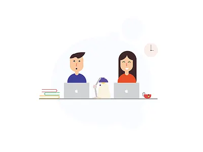 Workspace illustration - part of webdesign characterdesign creativity design illustration illustrator workspace