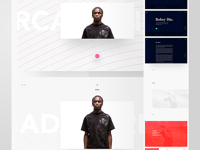 Interaction collection presentation assymetric behance book collection commerce fashion interaction motion music label niche photographer ui