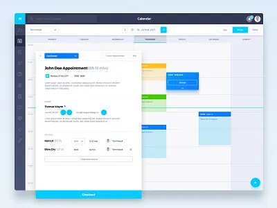Scheduler add calendar checkout gym hair dresser month planner planning schedule week wizzard