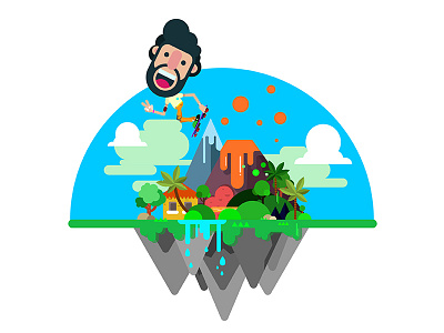 Skateboard Boy boy design flat flat illustration illustration scene skateboard