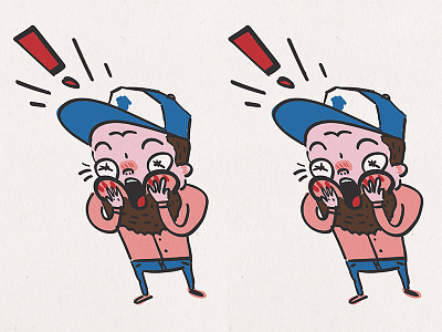 Shocked Morning Warm up doodle illustration