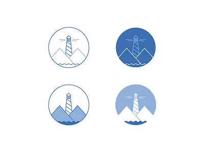 Lighthouse icon illustration illustricon lighthouse mono mountain water