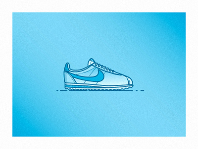 Nike Cortez Basic basic blue classic cortez icon illustration nike shoe sneaker sneakers swoosh