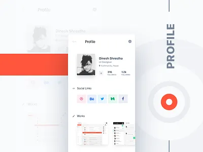 User Profile UI android app clean design ios minimal profile ui user ux