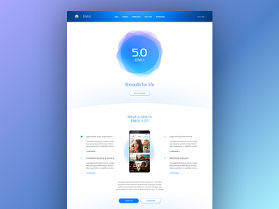 Emotion UI Launch Site branding huawei ui website