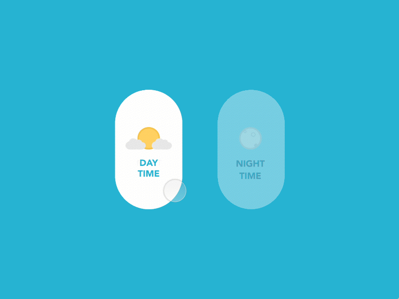 Day & Night animation button day drag flat minimal night principle toggle