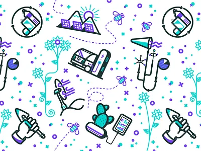 IBM + Earth Day bee cactus earth earth day electric electric car flowers solar solar panels succulent turbine wind