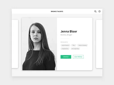 Daily UI Challenge #5 - Profile actor browse ipad portfolio profile resume uidesign user uxdesign