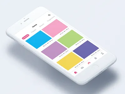 Dribbble Home Screen clean concept design dribbble feed home ios portfolio timeline ui ux