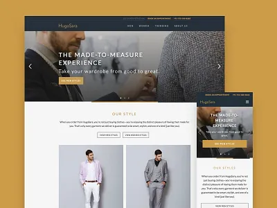 Hugosara - Made to Measure Experience clothes design development ecommerce men responsible shopify tailor web webflow women