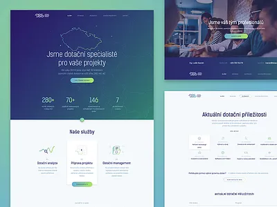 Dotace CGP gradient map simple web webdesign