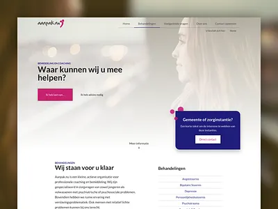 Aanpak Nu - Mediation and Coaching design homepage layout ui ux webdesign website