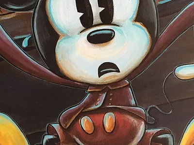 Mickey and the Tower of Terror acrylic daisy disney flowers hollywood studios mickey minnie paint tower of terror wdw