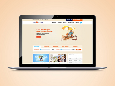 ING Bank - Web Design bank button credit card dashboard flat design landing page responsive ui ux web web design web site