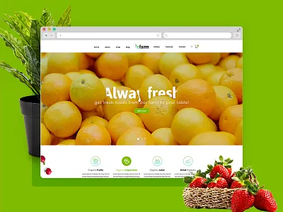 eFarm - A Modern PSD Template animals farm farmer flowers food food company food retail meat organic organic shop seed vegetables