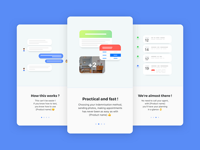 Onboarding Screens android calendar chatbot insurance ios message onboarding photo screen ui ux welcome