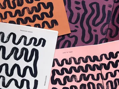 Haggadah 2017 book book binding haggadah hand drawn passover pattern seder