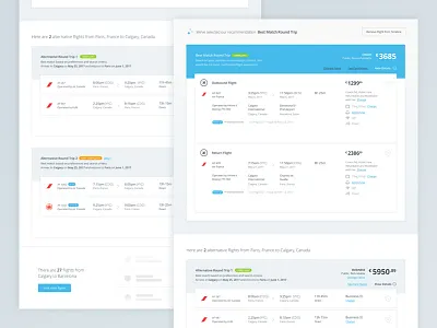 Flight Recommendations design flight product design travel ux web