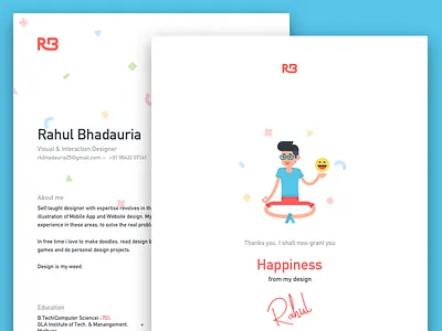 New Resume Design adobe design flinto illustration illustrator invision photoshop sketch steadtler ui