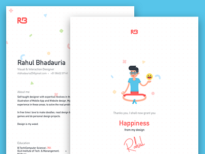 New Resume Design adobe design flinto illustration illustrator invision photoshop sketch steadtler ui