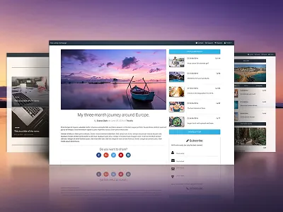 Material Magazine Postpage bootstrap design development magazine material material design template web