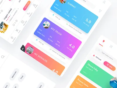 How china food app look like! app branding clean deleivery food fun icons interface iphone johnyvino map red