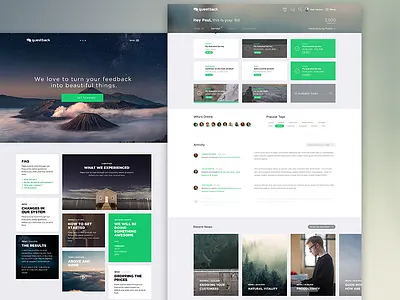 Dashboard Design Vision – Questback app colorful dashboard icon portal type ui ux vector web