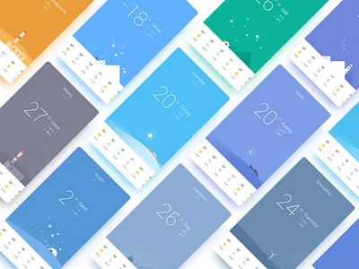 WEATHER-Illustration cloudy fog hail illustration overcast rain sandstorm snow sunny weather