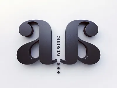 A[wesome] 3d art print awesome design font letter lettering print render title webshocker