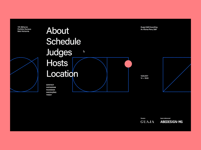 Schedule - 11th Bēhance Portfolio Reviews Belo Horizonte behancereviews behancereviewsbh brazilian design digital event interaction site web