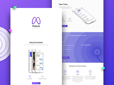 MedLyte Landing page 2017 doctor flat gradient landing page medlyte sketch vector webdesign