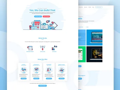 Landing Page Design clean landing minimalistic simple webdesign