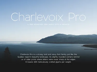 Charlevoix Pro - Free Font design download font fonts free freebie freebies graphic portfolio typeface typefaces