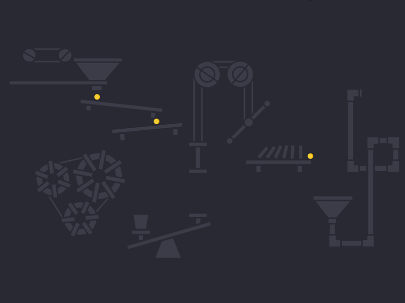 Animated Rube Goldberg Machine for Lessonly balls lessonly machine mechanics moving machine rube goldberg system
